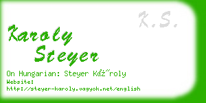 karoly steyer business card